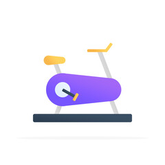 Exercise bike icon, flat colored vector. Modern and minimalist design.