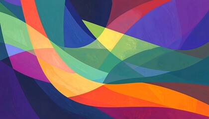 Obraz premium Abstract vibrant color waves