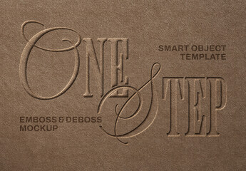 Embossing & Debossing Leather Mockup