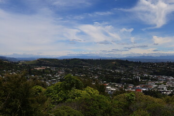 View from the Centre of New Zealand located atop Botanical Hill on the eastern edge of Nelson city centre.