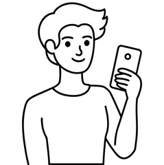 Person taking a selfie with a smartphone