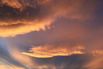 Beautiful sunset in New Zealand
