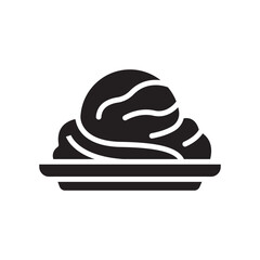 artisan ice cream color flat icon for digital and print projects.