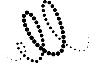 Line dot of spiral and wave, symbol, icon. Design element