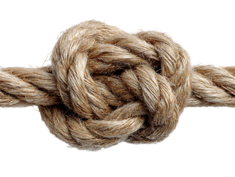 Tangled rope intertwined knot design image