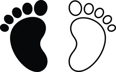 Footprint Duet A Symbolic Pair of Barefoot Impressions Showcasing Contrasting Styles in an Artistic Expression Footprints on the Horizon