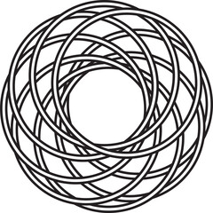Set of various overlapping elements. Geometric design
