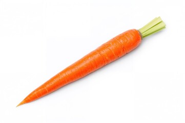 An image showing carrots on a plain white backdrop.