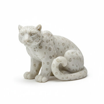 Schneeleopard Nephrit Figur