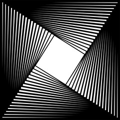 Naklejka premium Square shape dynamic line spiral. Frame border gradient