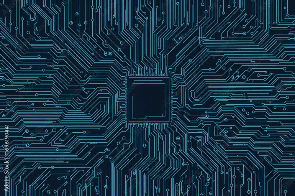 Poster background featuring computer circuit technology