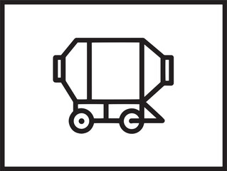 Clean agricultural feed mixer tool vector illustration