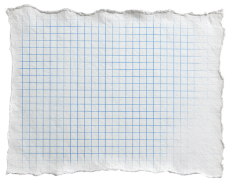 Faded grid paper, ragged edges