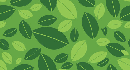 Vibrant abstract green leaf pattern for nature themed designs and organic background concepts