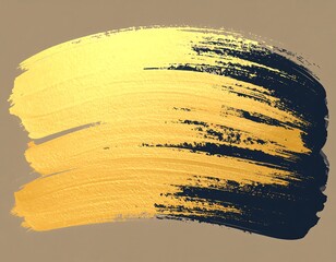 Gold and black brushstroke abstract art