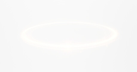 Light, glow, circle, ring, shine, magic — abstract golden neon halo with sparkles. Glowing PNG line creates futuristic Overlay with transparent background. Perfect for bright festive design.