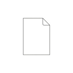 Black document icon isolated on transparent background