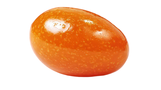 Orange Glitter Egg on Transparent Background
