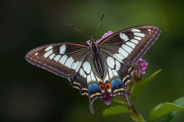 Obraz premium A butterfly belongs to various groups of mostly diurnal insects within the Lepidoptera order, encompassing both butterflies and moths.