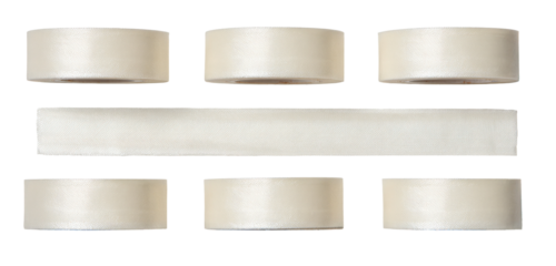 Set of light beige/cream-colored rectangular and circular shapes