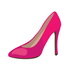 Stiletto heels. Flat vector clipart, illustration with isolated background.