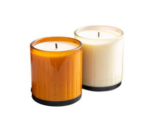classic fall inspired candle set featuring two stylish designs, perfect for cozy ambi 