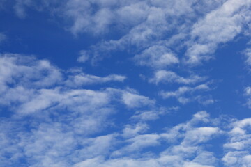 Blue sky and white clouds background