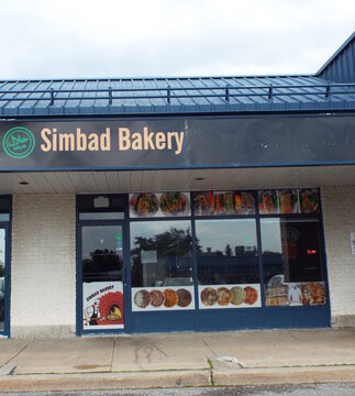 Kanata, ON, Canada, June 17, 2025: The storefront of "Simbad Bakery"  at 471 Hazeldean Rd Unit 6.
