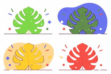 set of vector autumn leaves