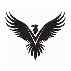 Elegant Vulture Symbol Logo Design Vector Isolated on white background