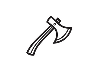 Simple ax icon drawn in clean 2D vector style