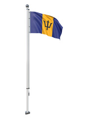 Barbados_Flag_Pole_3DModel