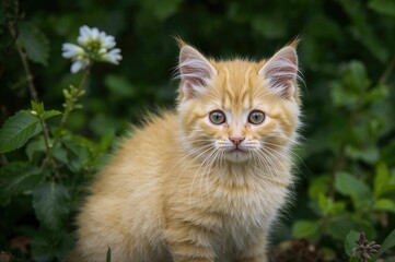 Charming little yellow feline