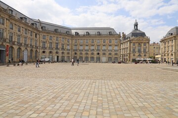 Obraz premium La place de la bourse, ville de Bordeaux, département de la Gironde, France