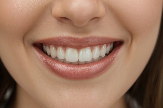 Adult woman undergoing dental restoration with zirconia crowns and implants: before and after veneer bleaching