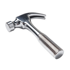 Single Polished Claw Hammer on Transparent Background