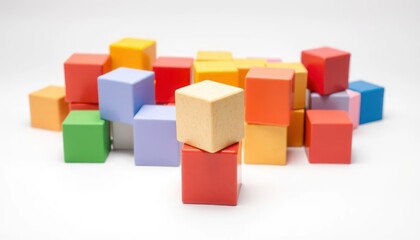 Colorful Blocks Used for Creative Learning Activities
