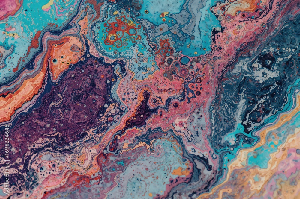 Poster multicolored abstract pattern