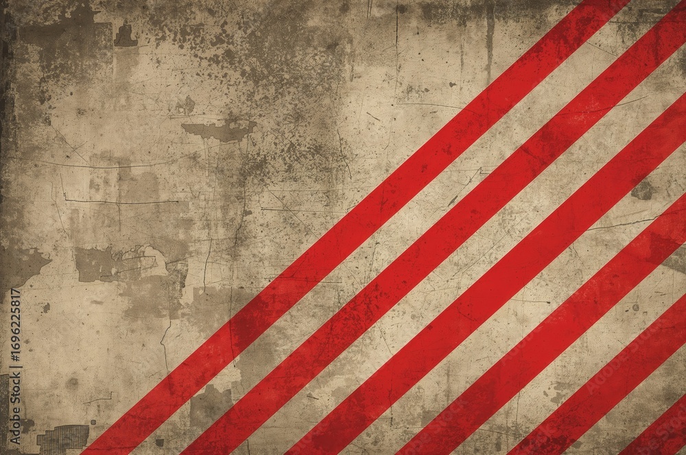 Poster an abstract design forms on the weathered, textured surface of old architecture, harmonizing with th