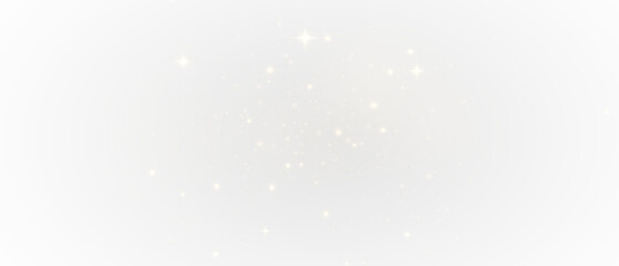 PNG Golden Light Effect, Transparent Sparkle Glow, Shiny Lens Flare with Bokeh Dust, Twinkling Star Particles and Radiant Magic Burst