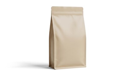 Blank brown paper pouch package mockup for cosmetics and skincare