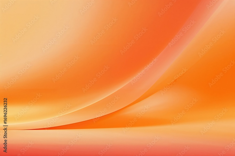 Poster orange abstract background with studio lights and empty area for showcasing products