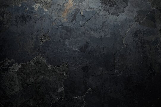 Grungy dark concrete surface with an abstract aged texture