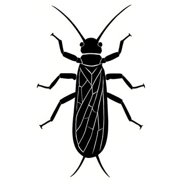 A stonefly silhouette vector style