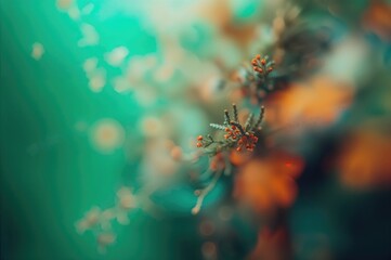 Blurred abstract green background with soft bokeh effects