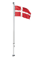 Denmark_Flag_Pole_3DModel