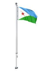 Djibouti_Flag_Pole_3DModel