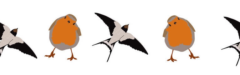 Bird con border. Bird feather silhouette symbol. Bird border isolated on a white background