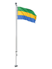 Gabon_Flag_Pole_3DModel