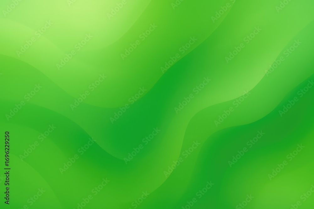 Poster vibrant green abstract background with smooth wavy lines and soft light gradients image photo